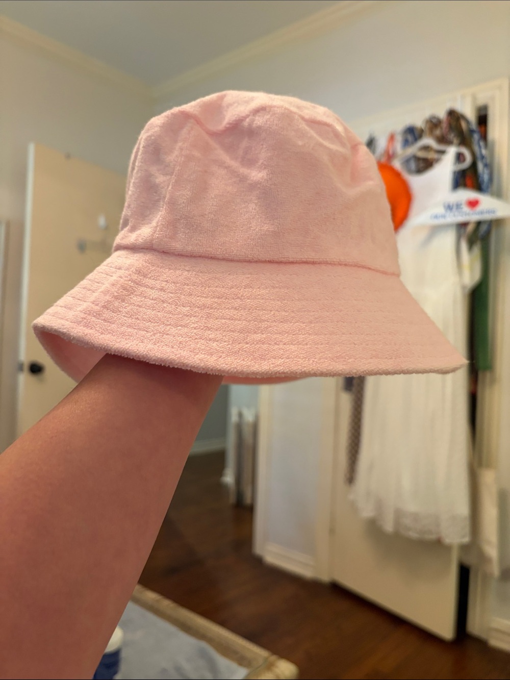 Light Pink Terry cloth Bucket Hat